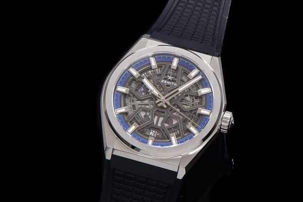 ZENITH 95.9000.670/78.R782 Defy Classic LF 1:1 Best Edition Skeleton Blue Dial on Black Rubber Strap - Super Clone Watch | 1:1 Best Version