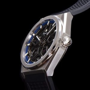 ZENITH 95.9000.670/78.R782 Defy Classic LF 1:1 Best Edition Skeleton Blue Dial on Black Rubber Strap - Super Clone Watch | 1:1 Best Version