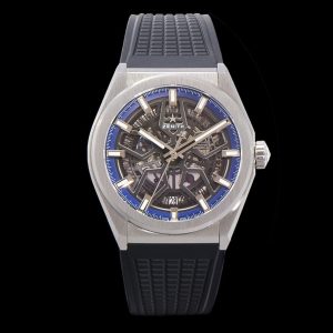 ZENITH 95.9000.670/78.R782 Defy Classic LF 1:1 Best Edition Skeleton Blue Dial on Black Rubber Strap - Super Clone Watch | 1:1 Best Version