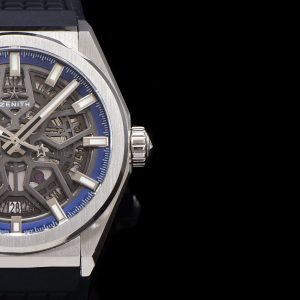 ZENITH 95.9000.670/78.R782 Defy Classic LF 1:1 Best Edition Skeleton Blue Dial on Black Rubber Strap - Super Clone Watch | 1:1 Best Version