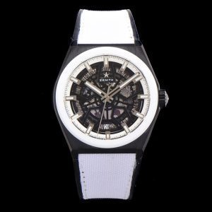 ZENITH Defy Classic 49.9005.670/11.R943 LF 1:1 Best Edition White Bezel Skeleton White Dial on White Nylon Strap - Super Clone Watch | 1:1 Best Version