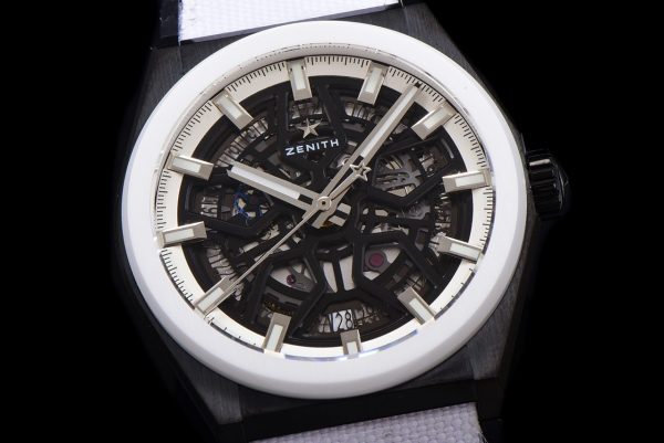 ZENITH Defy Classic 49.9005.670/11.R943 LF 1:1 Best Edition White Bezel Skeleton White Dial on White Nylon Strap - Super Clone Watch | 1:1 Best Version