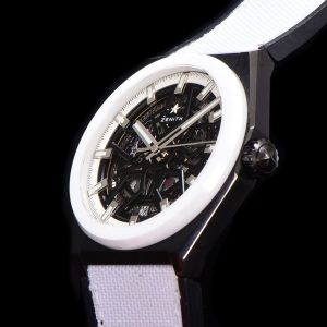 ZENITH Defy Classic 49.9005.670/11.R943 LF 1:1 Best Edition White Bezel Skeleton White Dial on White Nylon Strap - Super Clone Watch | 1:1 Best Version