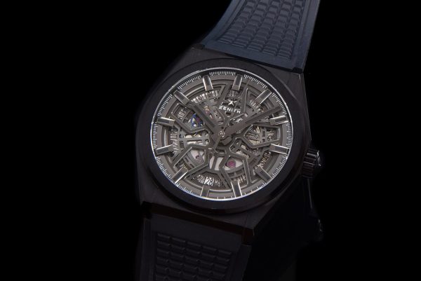 ZENITH Defy Classic 49.9000.670/78.R782 PVD LF 1:1 Best Edition Skeleton Black Dial on Black Rubber Strap - Super Clone Watch | 1:1 Best Version