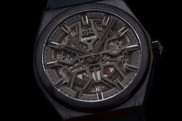 ZENITH Defy Classic 49.9000.670/78.R782 PVD LF 1:1 Best Edition Skeleton Black Dial on Black Rubber Strap - Super Clone Watch | 1:1 Best Version