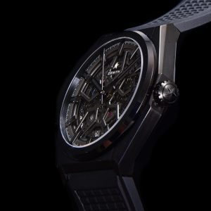 ZENITH Defy Classic 49.9000.670/78.R782 PVD LF 1:1 Best Edition Skeleton Black Dial on Black Rubber Strap - Super Clone Watch | 1:1 Best Version