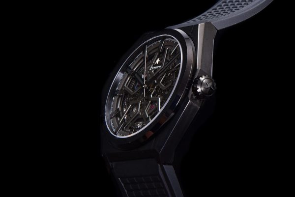ZENITH Defy Classic 49.9000.670/78.R782 PVD LF 1:1 Best Edition Skeleton Black Dial on Black Rubber Strap - Super Clone Watch | 1:1 Best Version