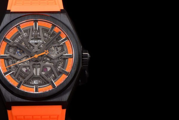 ZENITH Defy Classic 49.9001.670PVD LF 1:1 Best Edition Skeleton Orange Dial on Orange Rubber Strap - Super Clone Watch | 1:1 Best Version