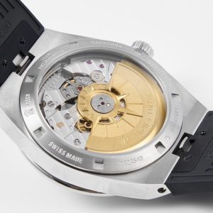 VC Overseas 4500V SS MKSF 1:1 Best Edition Quadrante nero su cinturino in gomma nera - Orologio super clone | 1:1 Best Version