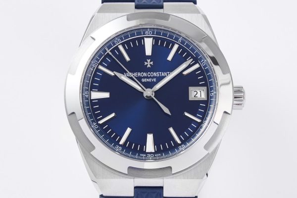 VC Overseas 4500V SS MKSF 1:1 Best Edition Quadrante blu su cinturino in gomma blu - Orologio super clone | 1:1 Best Version