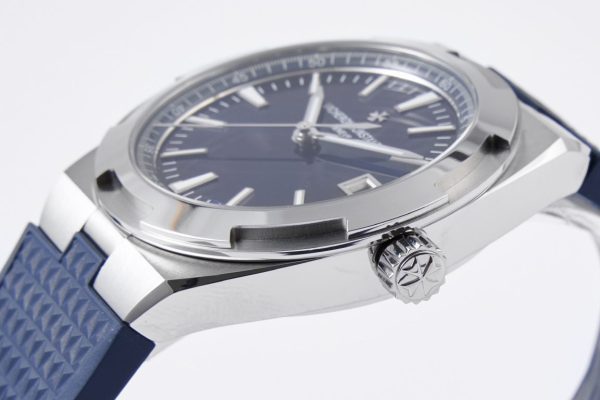 VC Overseas 4500V SS MKSF 1:1 Best Edition Quadrante blu su cinturino in gomma blu - Orologio super clone | 1:1 Best Version