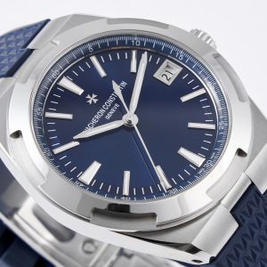 VC Overseas 4500V SS MKSF 1:1 Best Edition Quadrante blu su cinturino in gomma blu - Orologio super clone | 1:1 Best Version