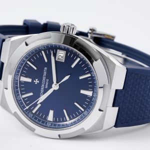 VC Overseas 4500V SS MKSF 1:1 Best Edition Quadrante blu su cinturino in gomma blu - Orologio super clone | 1:1 Best Version
