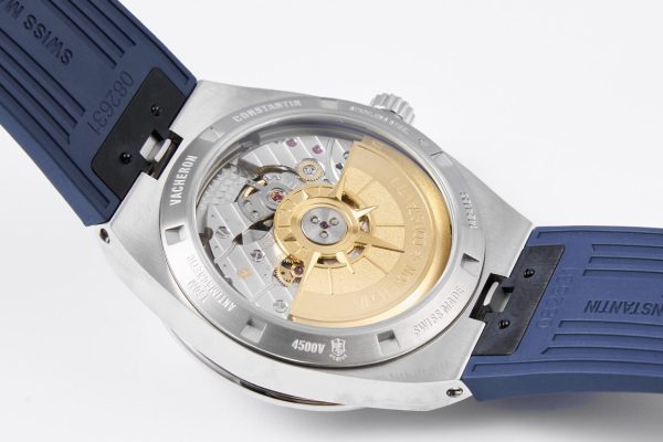 VC Overseas 4500V SS MKSF 1:1 Best Edition Quadrante blu su cinturino in gomma blu - Orologio super clone | 1:1 Best Version