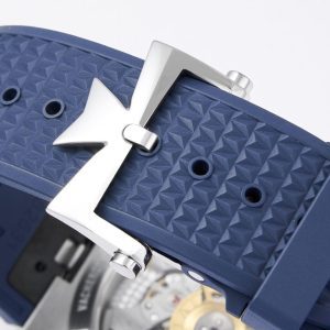 VC Overseas 4500V SS MKSF 1:1 Best Edition Quadrante blu su cinturino in gomma blu - Orologio super clone | 1:1 Best Version