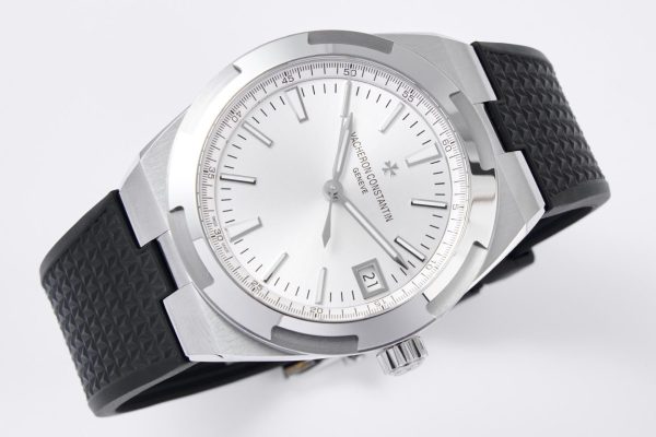 VC Overseas 4500V SS MKSF 1:1 Best Edition White Dial on Black Rubber - Super Clone Watch | 1:1 Best Version