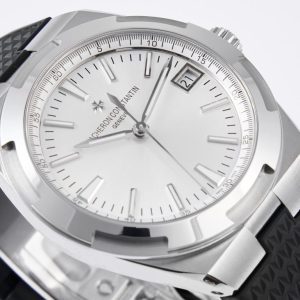 VC Overseas 4500V SS MKSF 1:1 Best Edition White Dial on Black Rubber - Super Clone Watch | 1:1 Best Version