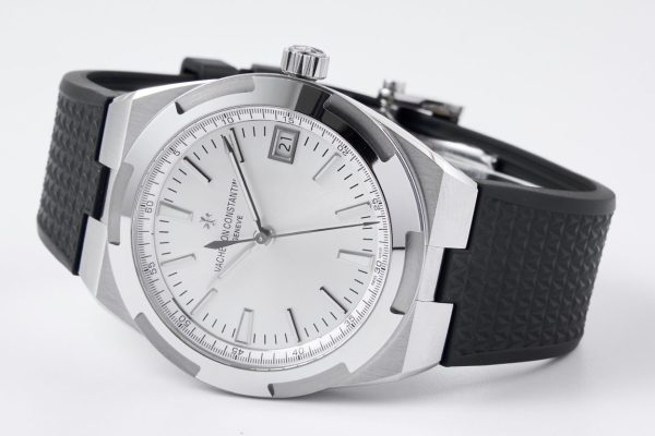 VC Overseas 4500V SS MKSF 1:1 Best Edition White Dial on Black Rubber - Super Clone Watch | 1:1 Best Version