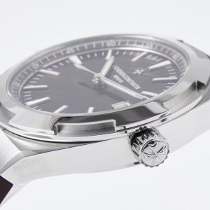VC Overseas 4500V SS MKSF 1:1 Best Edition Brown Dial on Brown Rubber Strap - Super Clone Watch | 1:1 Best Version