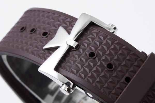 VC Overseas 4500V SS MKSF 1:1 Best Edition Brown Dial on Brown Rubber Strap - Super Clone Watch | 1:1 Best Version