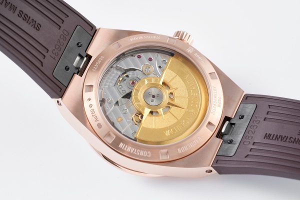 VC Overseas 4500v GR MKSF 1:1 Best Edition White Dial on Brown Rubber Strap - Super Clone Watch | 1:1 Best Version