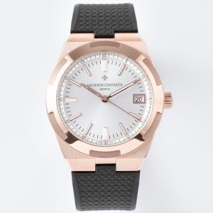 VC Overseas 4500v GR MKSF 1:1 Best Edition White Dial on Black Rubber Strap - Super Clone Watch | 1:1 Best Version