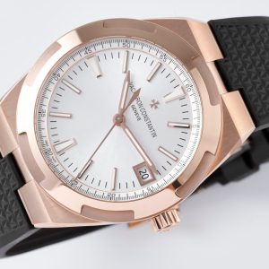 VC Overseas 4500v GR MKSF 1:1 Best Edition Hvid urskive på sort gummirem - Super Clone Watch | 1:1 Best Version