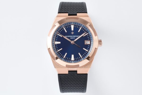 VC Overseas 4500V GR MKSF 1:1 Best Edition Blue Dial on Black Rubber Strap - Super Clone Watch | 1:1 Best Version