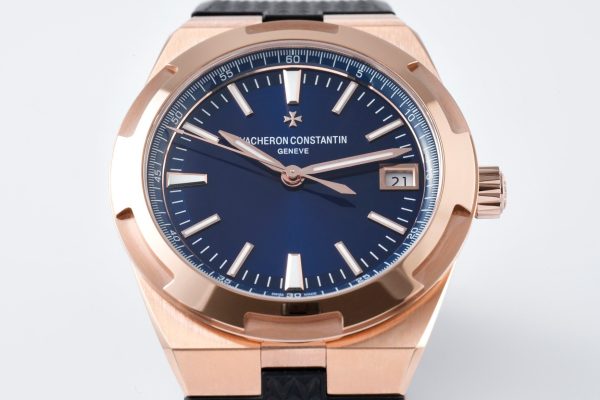 VC Overseas 4500V GR MKSF 1:1 Best Edition Blue Dial on Black Rubber Strap - Super Clone Watch | 1:1 Best Version
