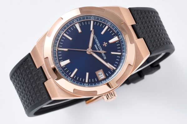 VC Overseas 4500V GR MKSF 1:1 Best Edition Blue Dial on Black Rubber Strap - Super Clone Watch | 1:1 Best Version