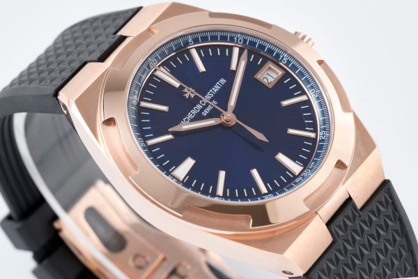 VC Overseas 4500V GR MKSF 1:1 Best Edition Blue Dial on Black Rubber Strap - Super Clone Watch | 1:1 Best Version