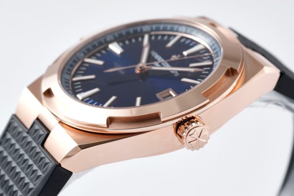 VC Overseas 4500V GR MKSF 1:1 Best Edition Blue Dial on Black Rubber Strap - Super Clone Watch | 1:1 Best Version