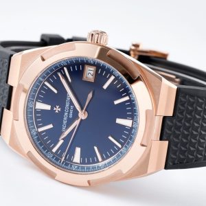 VC Overseas 4500V GR MKSF 1:1 Best Edition Blue Dial on Black Rubber Strap - Super Clone Watch | 1:1 Best Version