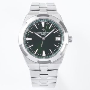 VC Overseas 4500V SS MKSF 1:1 Best Edition Green Dial on SS Bracelet A5100 - Super Clone Watch | 1:1 Best Version