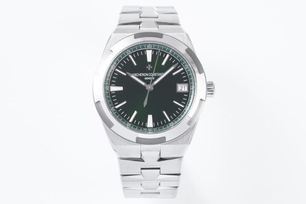 VC Overseas 4500V SS MKSF 1:1 Best Edition Green Dial on SS Bracelet A5100 - Super Clone Watch | 1:1 Best Version