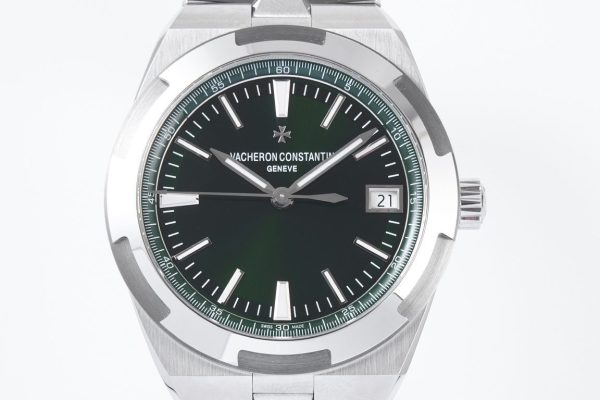 VC Overseas 4500V SS MKSF 1:1 Best Edition Green Dial on SS Bracelet A5100 - Super Clone Watch | 1:1 Best Version