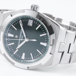 VC Overseas 4500V SS MKSF 1:1 Best Edition Green Dial on SS Bracelet A5100 - Super Clone Watch | 1:1 Best Version