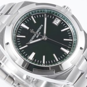VC Overseas 4500V SS MKSF 1:1 Best Edition Green Dial on SS Bracelet A5100 - Super Clone Watch | 1:1 Best Version
