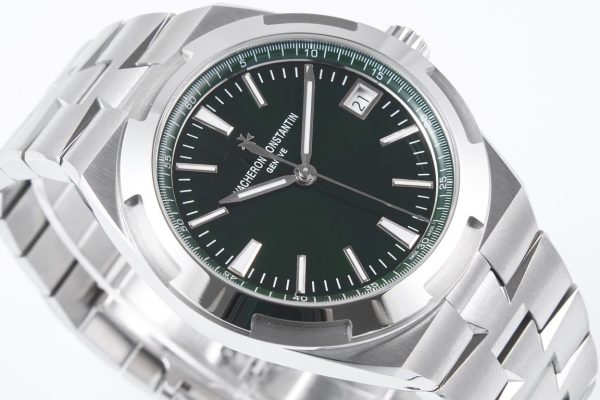 VC Overseas 4500V SS MKSF 1:1 Best Edition Green Dial on SS Bracelet A5100 - Super Clone Watch | 1:1 Best Version