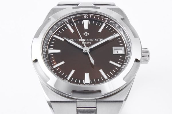 VC Overseas 4500V/110A-B146 SS MKSF 1:1 Best Edition Cadran maro pe brățară SS A5100 - Super Clone Watch | 1:1 Best Version