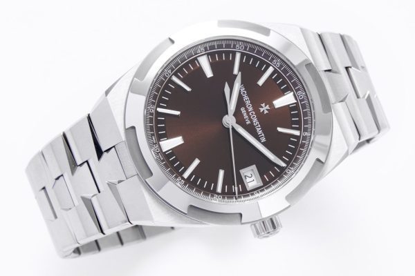 VC Overseas 4500V/110A-B146 SS MKSF 1:1 Best Edition Cadran maro pe brățară SS A5100 - Super Clone Watch | 1:1 Best Version