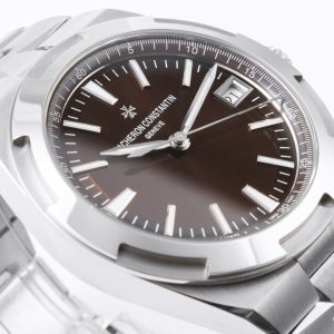 VC Overseas 4500V/110A-B146 SS MKSF 1:1 Best Edition Cadran maro pe brățară SS A5100 - Super Clone Watch | 1:1 Best Version