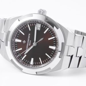 VC Overseas 4500V/110A-B146 SS MKSF 1:1 Best Edition Cadran maro pe brățară SS A5100 - Super Clone Watch | 1:1 Best Version