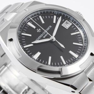 VC Overseas 4500V SS MKSF 1:1 Best Edition Black Dial on SS Bracelet - Super Clone Watch | 1:1 Best Version