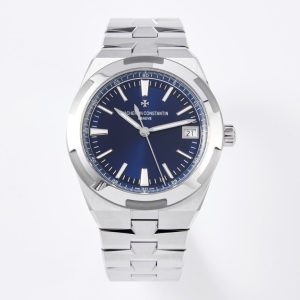 VC Overseas 4500V SS MKSF 1:1 Best Edition Blue Dial on SS Bracelet - Super Clone Watch | 1:1 Best Version