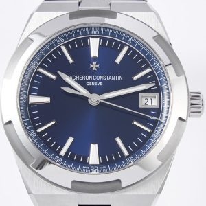 VC Overseas 4500V SS MKSF 1:1 Best Edition Blue Dial on SS Bracelet - Super Clone Watch | 1:1 Best Version