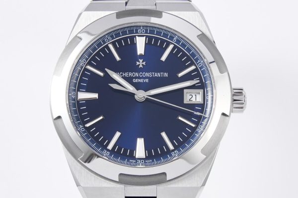 VC Overseas 4500V SS MKSF 1:1 Best Edition Blue Dial on SS Bracelet - Super Clone Watch | 1:1 Best Version