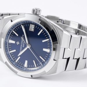 VC Overseas 4500V SS MKSF 1:1 Best Edition Blue Dial on SS Bracelet - Super Clone Watch | 1:1 Best Version