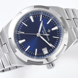 VC Overseas 4500V SS MKSF 1:1 Best Edition Blue Dial on SS Bracelet - Super Clone Watch | 1:1 Best Version