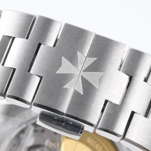 VC Overseas 4500V SS MKSF 1:1 Best Edition Blue Dial on SS Bracelet - Super Clone Watch | 1:1 Best Version